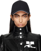 Courrèges Black Signature AC Cotton Cap