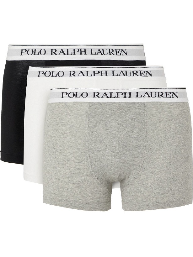Photo: Polo Ralph Lauren - Three-Pack Stretch-Cotton Jersey Boxer Briefs - Multi