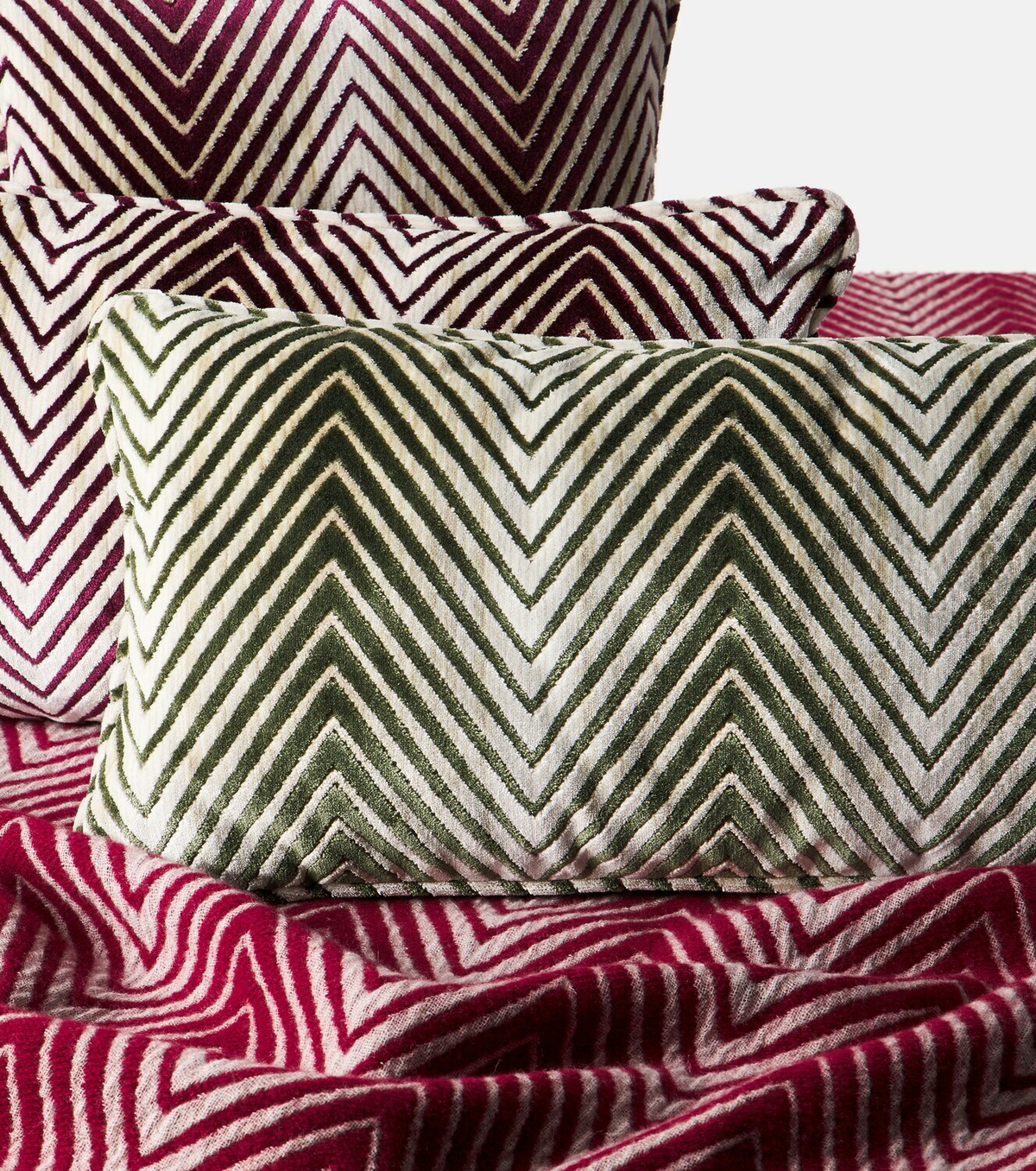 Missoni Ziggy velvet cushion