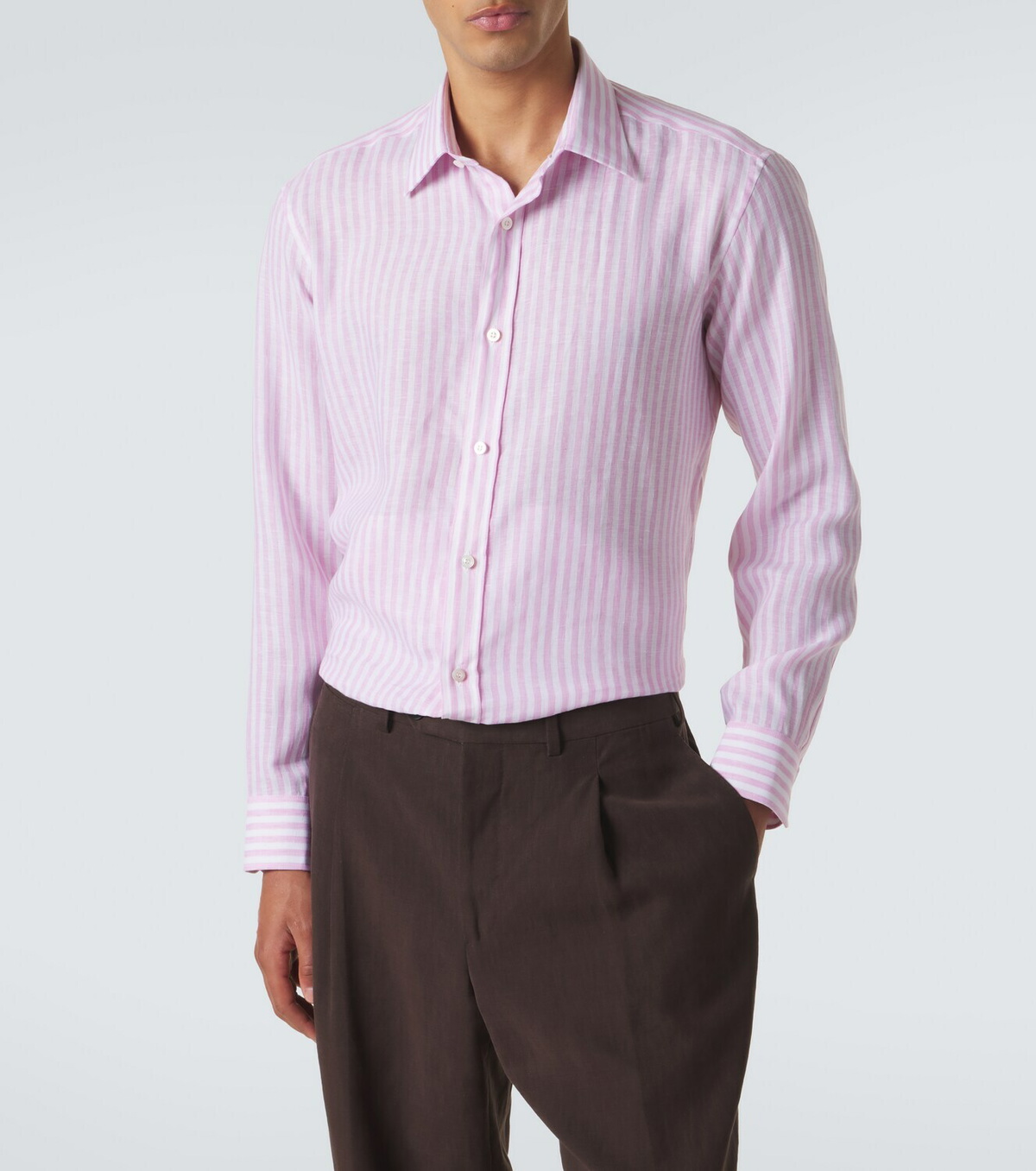 Charvet Striped linen shirt