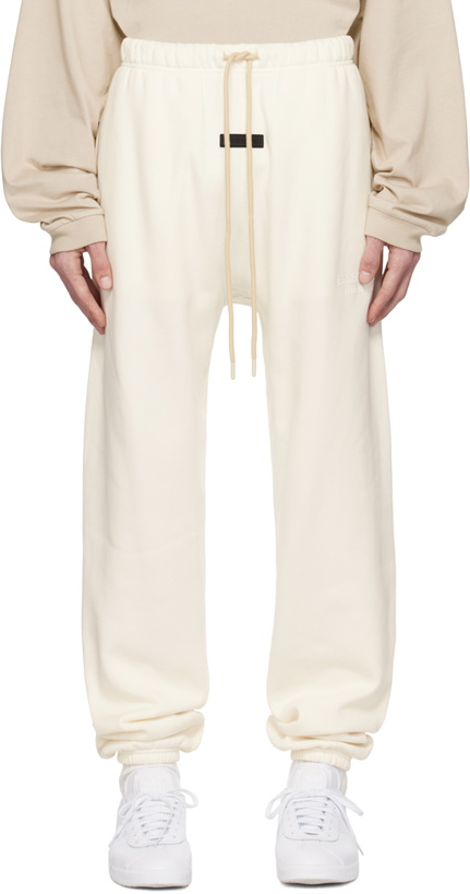 Photo: Fear of God ESSENTIALS Off-White Drawstring Sweatpants