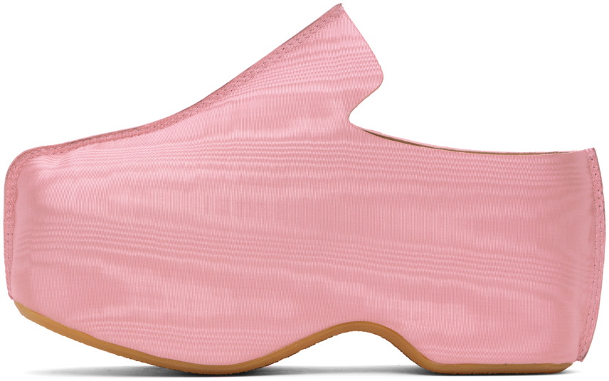 JW Anderson Pink Moiré Platform Clogs