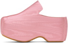 JW Anderson Pink Moiré Platform Clogs