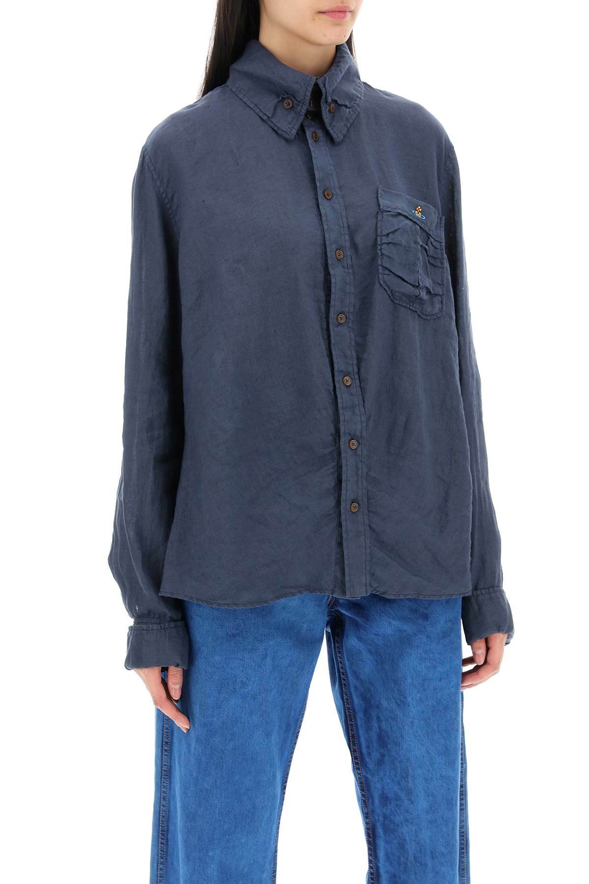 VIVIENNE WESTWOOD "crewe krall linen Blue