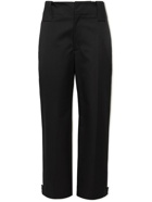 BOTTEGA VENETA - Wide-Leg Cotton-Twill Trousers - Black