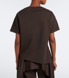Loewe Anagram asymmetrical cotton-blend T-shirt