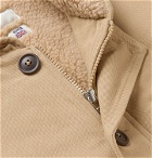 Universal Works - N1 Shawl-Collar Faux Shearling-Trimmed Cotton-Twill Jacket - Men - Tan