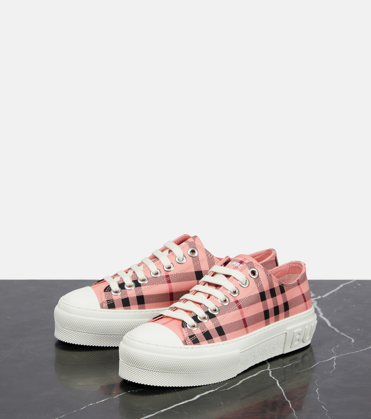 Ekd and monogram print cotton sneakers by Burberry