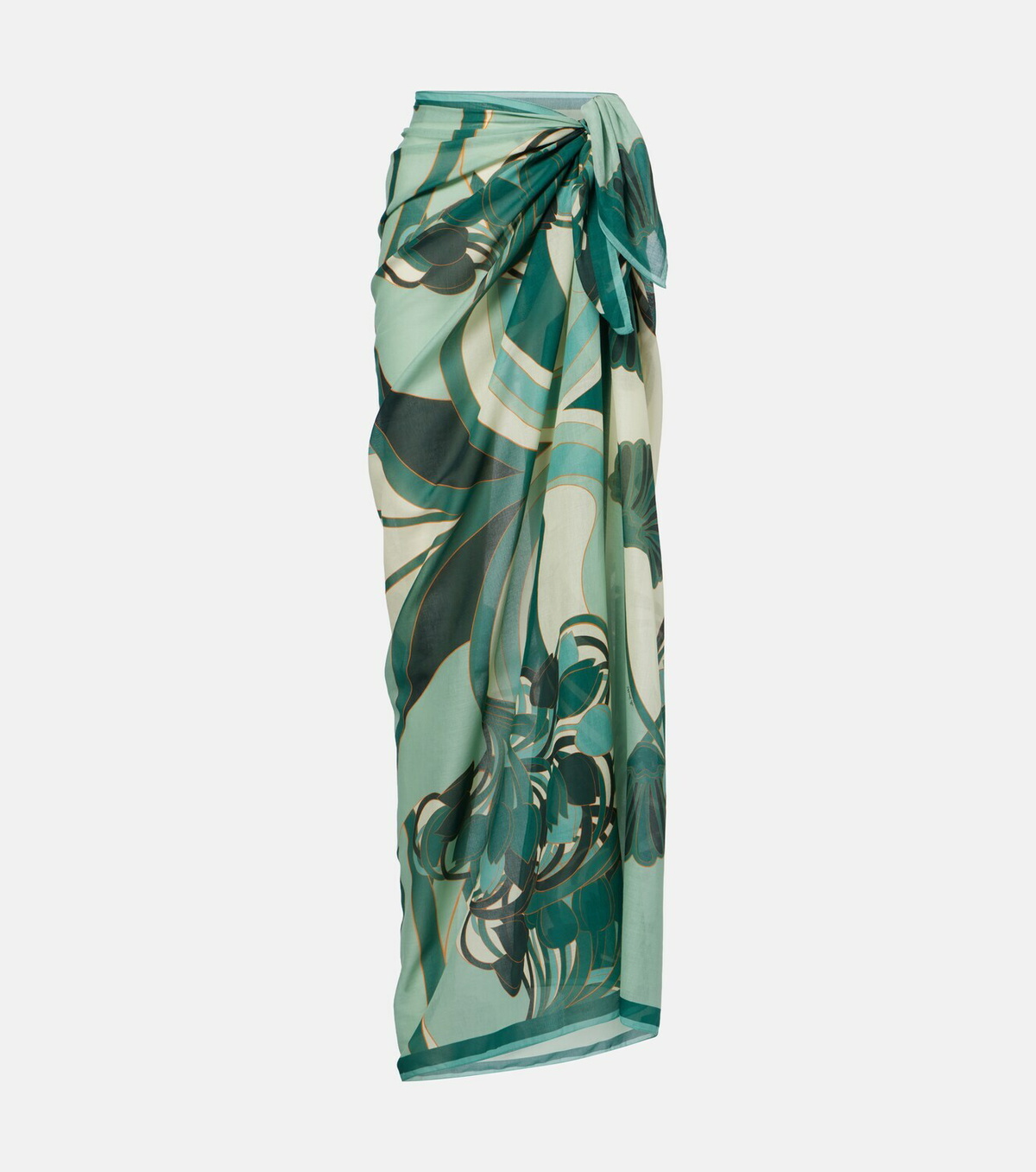 La DoubleJ Printed cotton beach cover-up