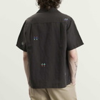 Folk Men's Presented by END. Relaxed Soft Collar Vacation Shirt in Soft Black People Embroidery
