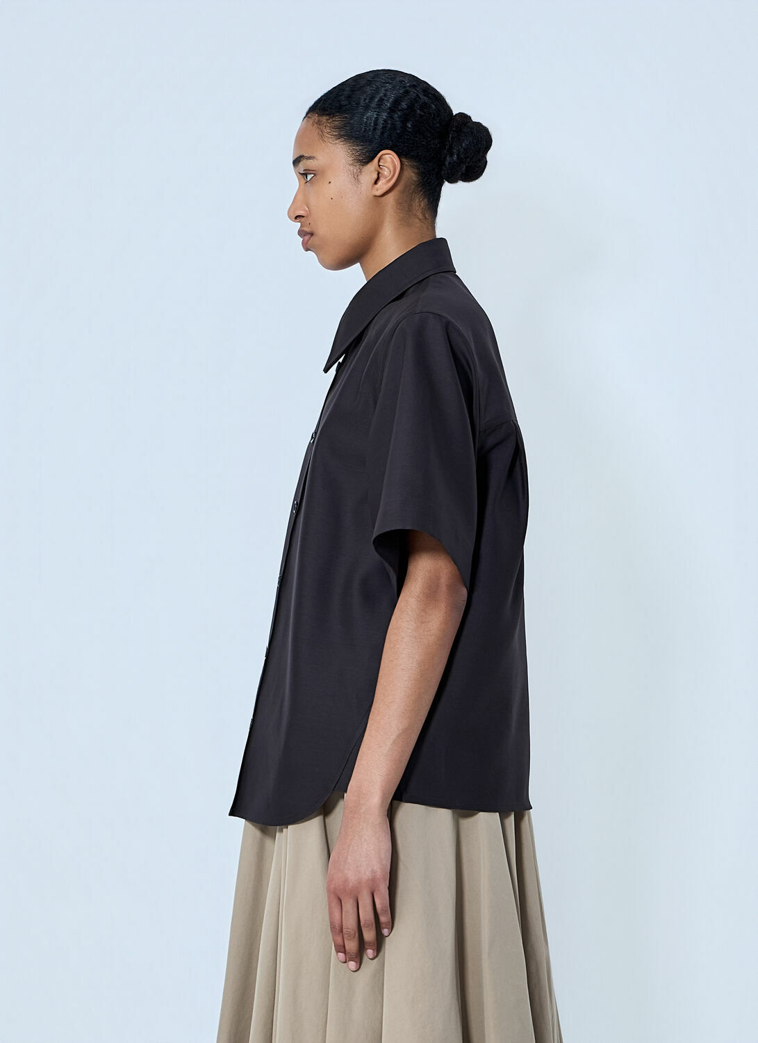 Bottega Veneta Wool and Silk Toile Shirt