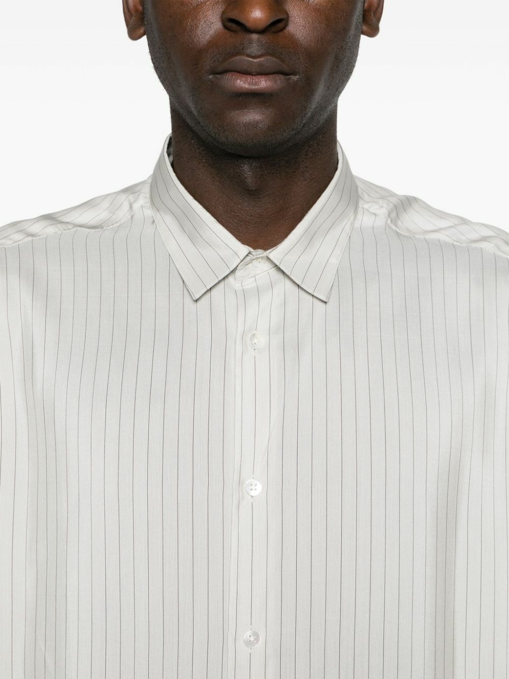 The Row Grey Albie Silk Shirt The Row