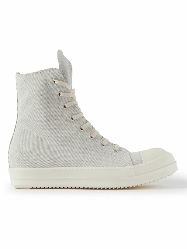 Photo: DRKSHDW by Rick Owens - Canvas High-Top Sneakers - Gray