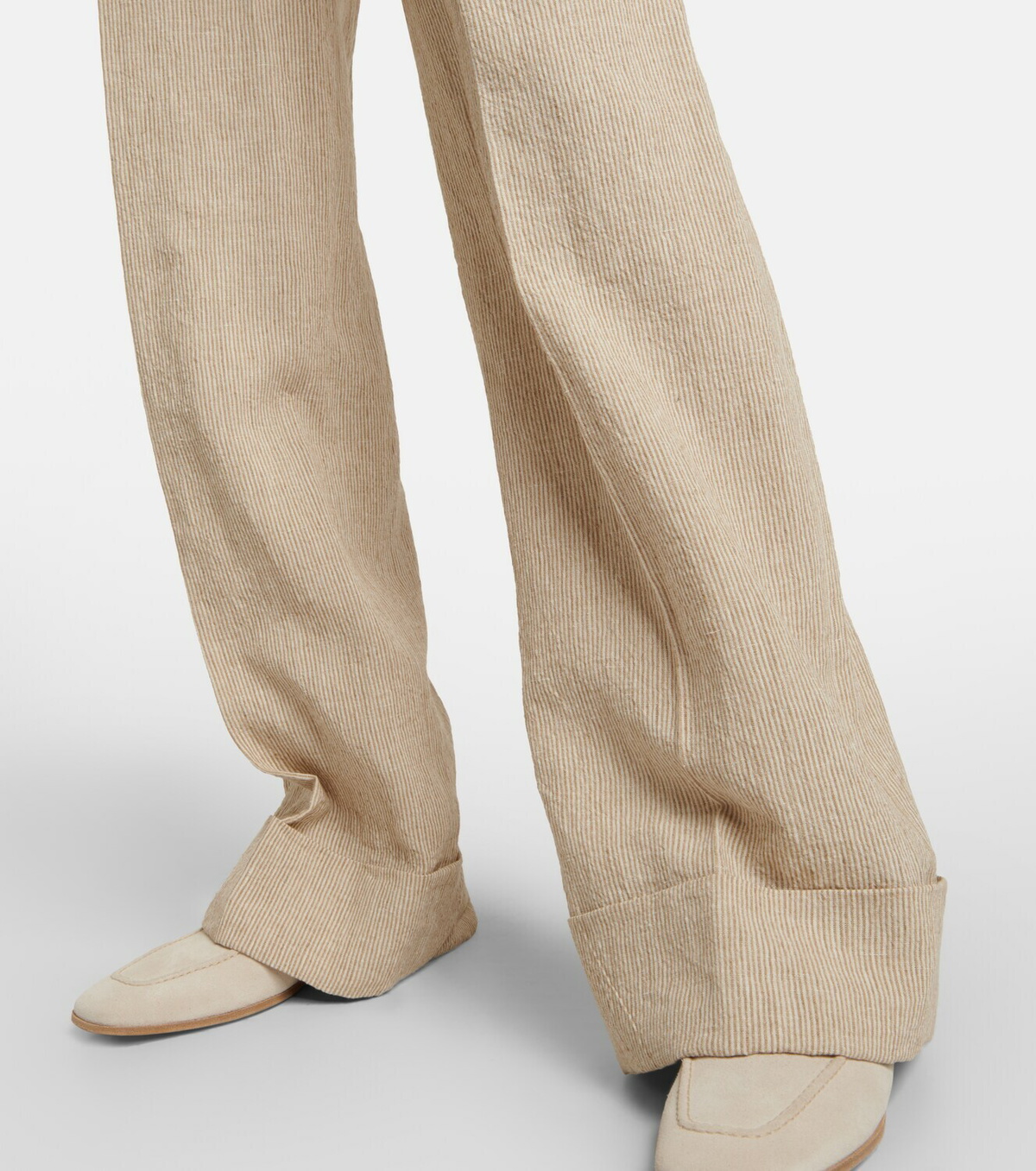 Brunello Cucinelli - High-rise wide-leg linen pants Brunello