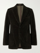 Rubinacci - Darted Cotton-Corduroy Suit Jacket - Green