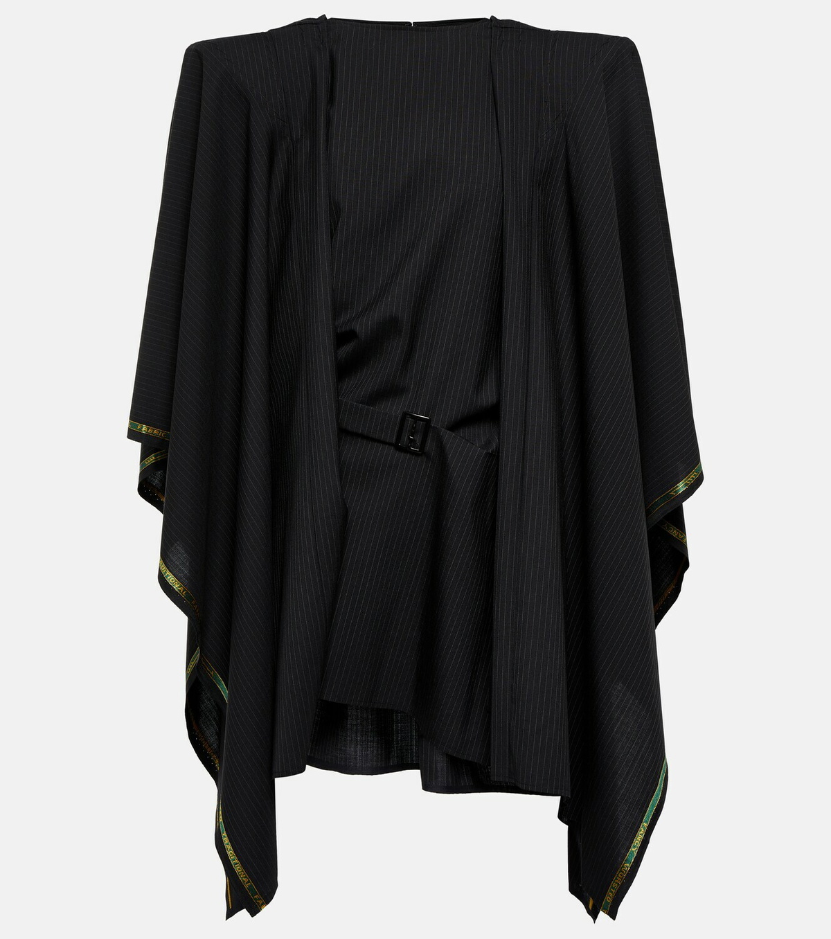 Junya Watanabe - Striped cape minidress