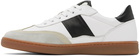 COLLEGIUM White & Black Pillar Court II Sneakers