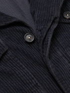 Massimo Alba - Convertible-Collar Cotton-Corduroy Field Jacket - Blue