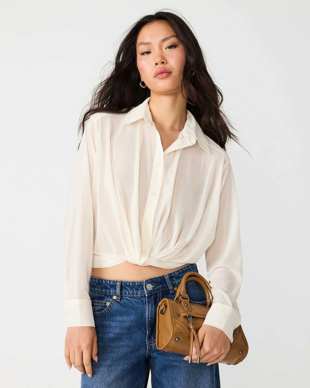 Steve Madden Sage Knit Top in Cream