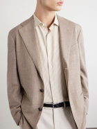 Zegna - Striped Silk Shirt - Neutrals