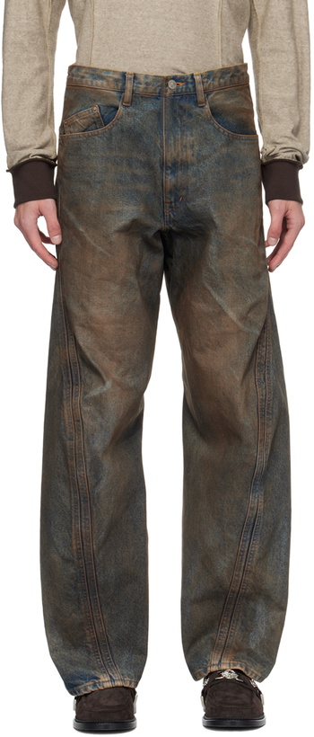 Photo: NVRFRGT Brown Twisted Jeans