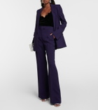Galvan Scalloped velvet bodysuit