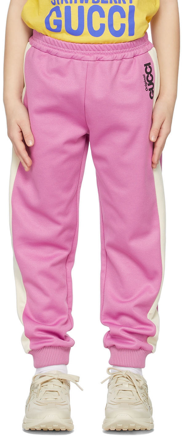Gucci Kids Pink 'Original Gucci' Lounge Pants