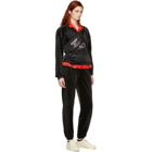 Reebok Classics Black Velour Vector Half-Zip Sweatshirt