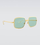 Gucci - Square-frame metal sunglasses