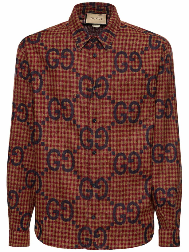 Photo: GUCCI - Maxi Gg Wool Shirt