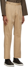 Ring Jacket Tan Cotton Twill Double Pleat Military Trousers