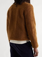 Oliver Spencer - Bembridge Corduroy-Trimmed Faux Shearling Jacket - Brown