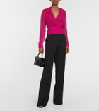 Costarellos Faye gathered silk blouse