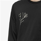 MKI Men's Long Sleeve Floral T-Shirt in Black