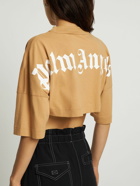 PALM ANGELS Classic Logo Oversize Cropped T-shirt