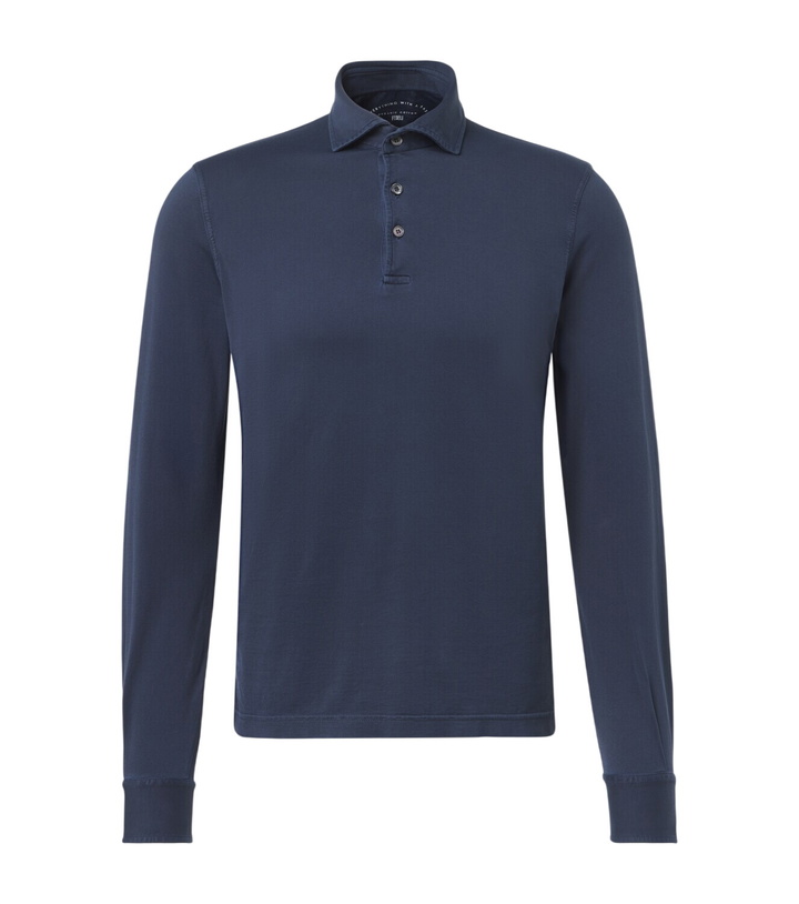 Photo: Fedeli Cotton piqué polo shirt