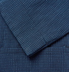 Officine Generale - Navy Slim-Fit Cotton-Blend Seersucker Suit Jacket - Navy