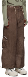 Charlie Constantinou Brown Garment-Dyed Cargo Pants