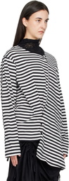 YOHJI YAMAMOTO Black & White Paneled Long Sleeve T-shirt