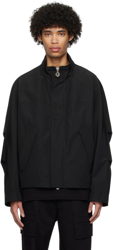 Photo: Solid Homme Black Stand Collar Jacket
