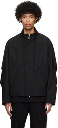 Solid Homme Black Stand Collar Jacket