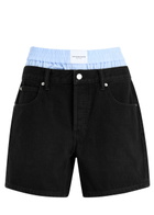 Alexanderwang.t Boxer-effect Denim Shorts Black
