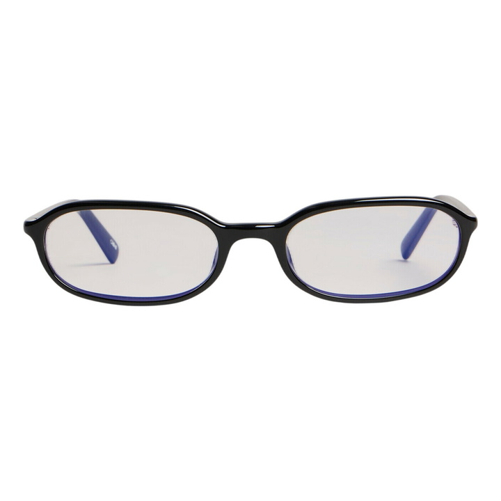 Photo: CHIMI Edith Optic Blue Block Glasses in Black/Clear Blue Block