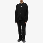 Balenciaga Men's Tonal All Over Logo Cardigan in Black/Black