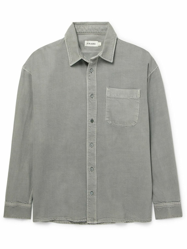 Photo: FRAME - Modern Cotton and Lyocell-Blend Twill Shirt - Gray