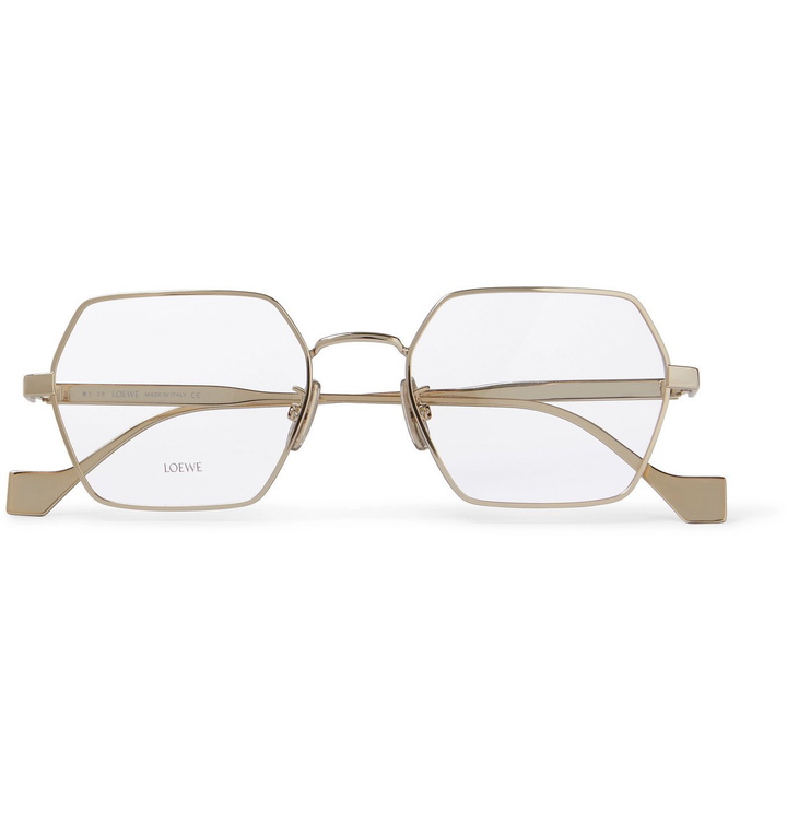 Photo: Loewe - Hexagon-Frame Gold-Tone Optical Glasses - Gold