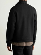 James Perse - Cozy Cotton-Blend Jersey Half-Zip Sweatshirt - Black