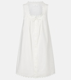 Frame Scalloped cotton poplin shirt dress