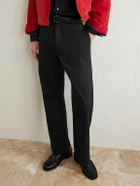 Cherry Los Angeles - Straight-Leg Cotton-Twill Chinos - Black