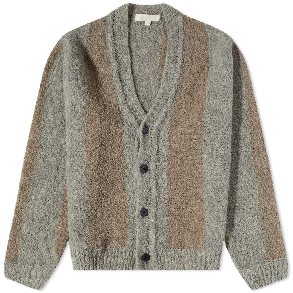 mfpen Men's Sport Cardigan in Biscuit Stripe mfpen